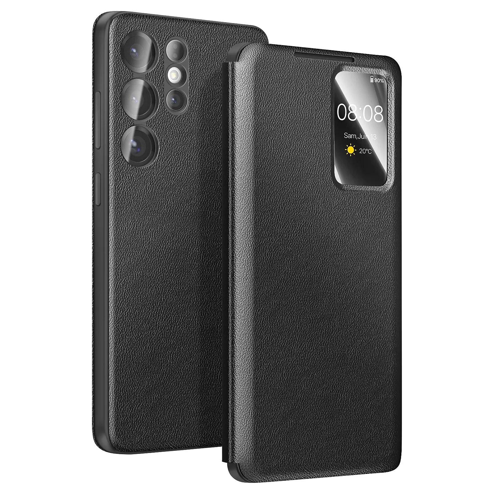 Avizar Étui pour Galaxy S26 Ultra avec Fenêtre Smart View et Porte-carte