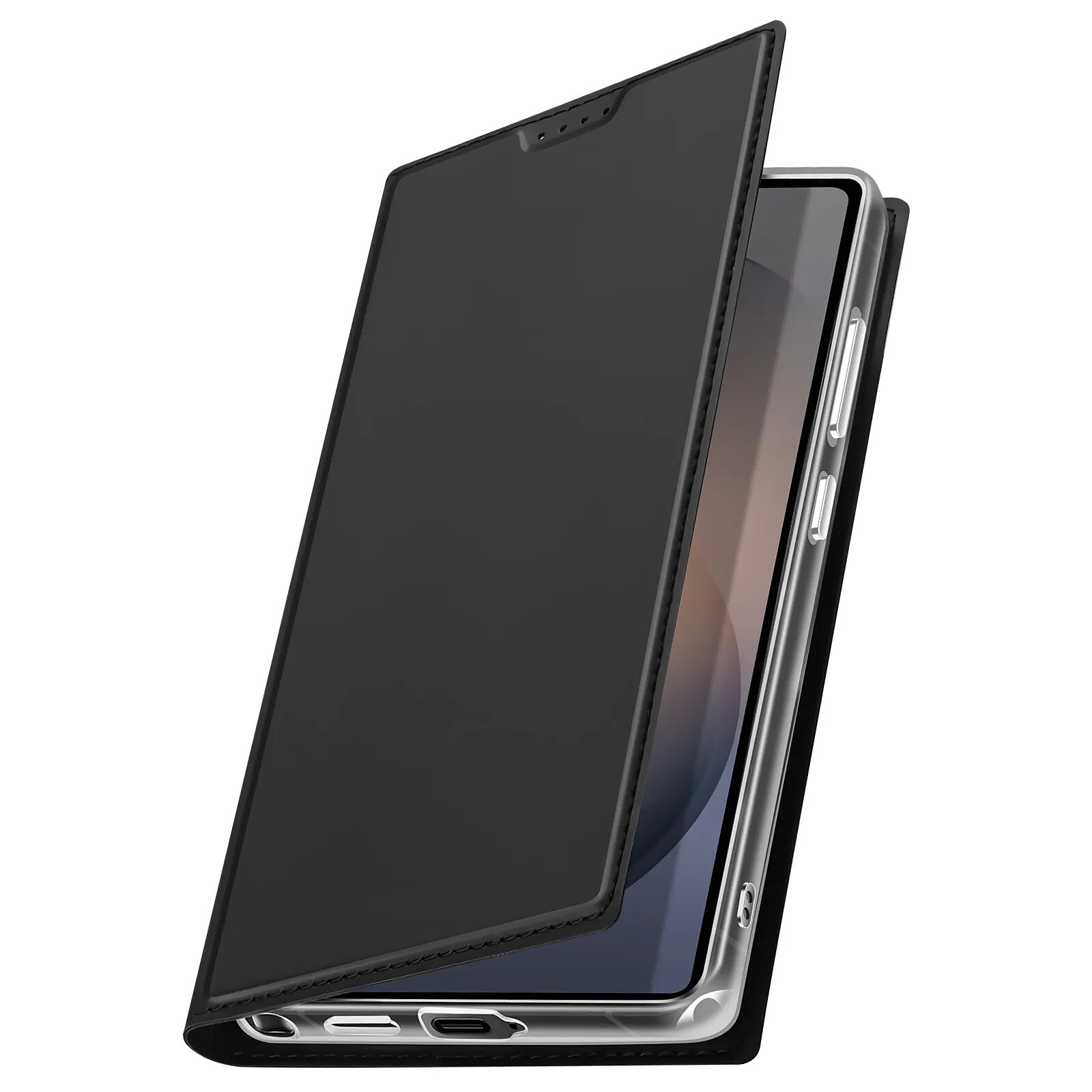 Dux Ducis Étui Clapet pour Galaxy S26 Ultra avec Porte-cartes Série Skin Pro Noir