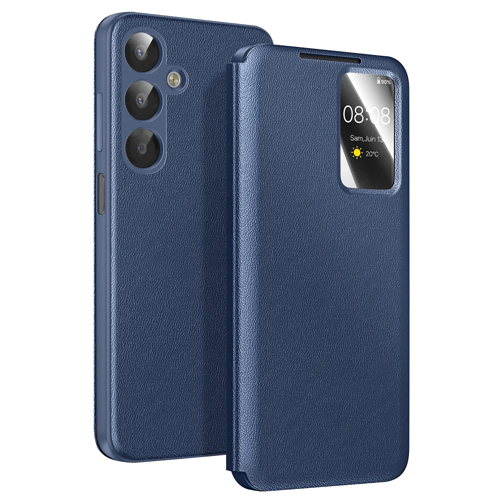 Avizar Étui pour Galaxy A17 avec Fenêtre Smart View et Porte-carte