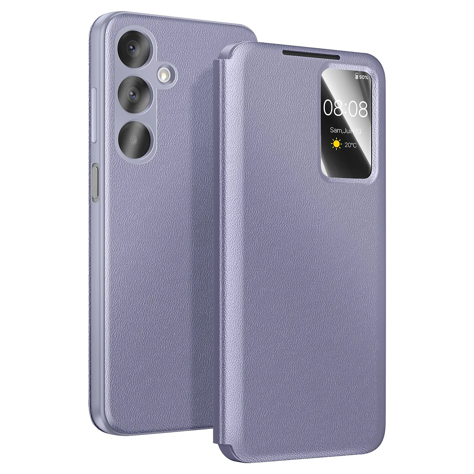 Avizar Étui pour Galaxy A37 avec Fenêtre Smart View et Porte-carte