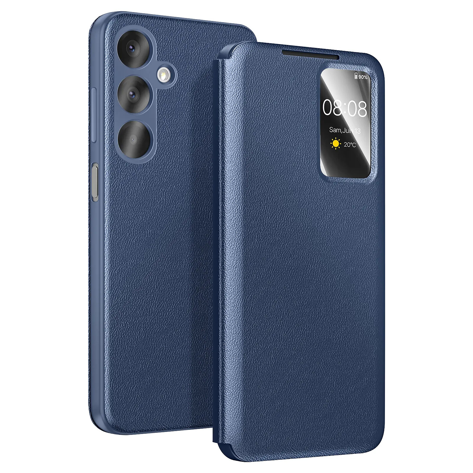 Avizar Étui pour Galaxy A37 avec Fenêtre Smart View et Porte-carte