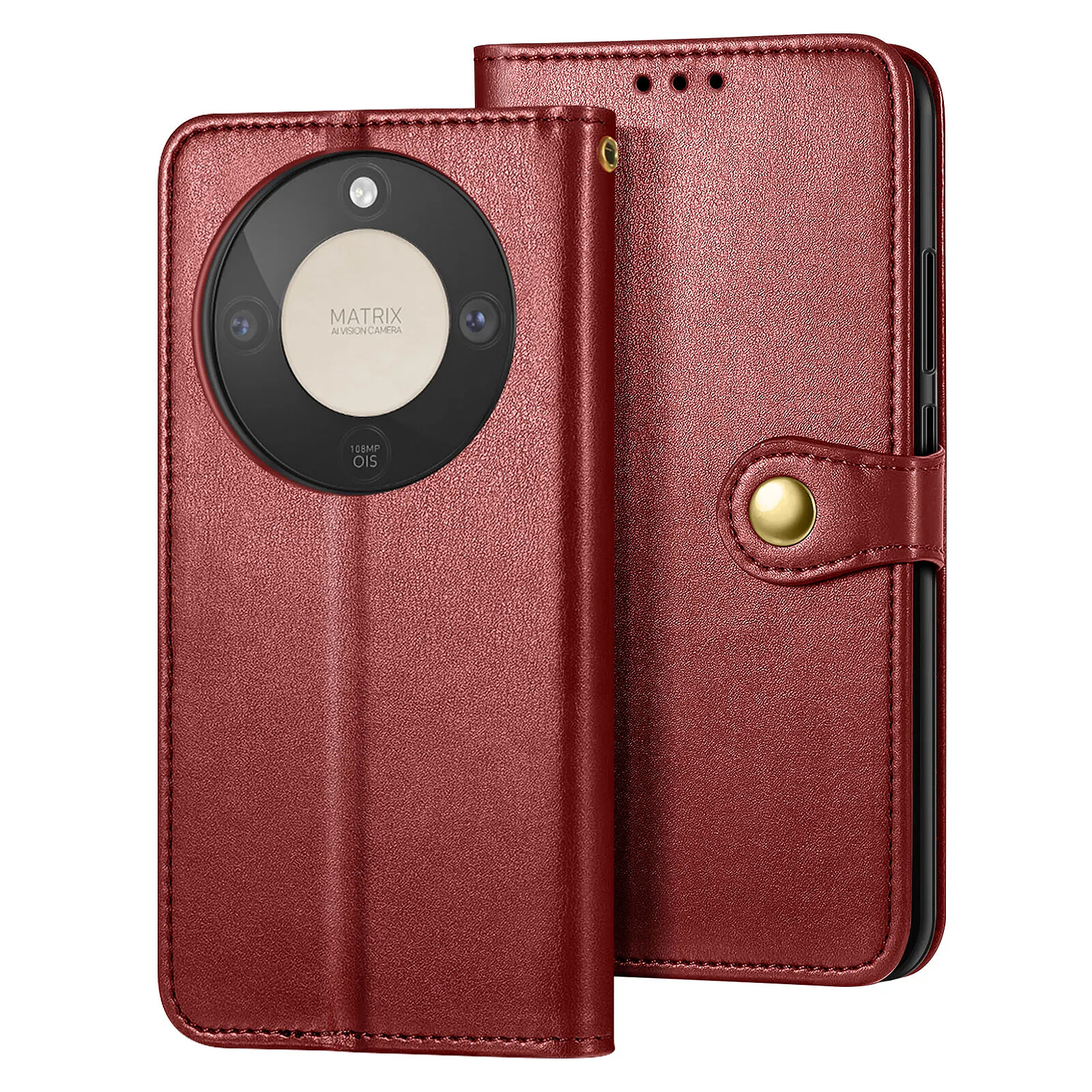 Avizar Étui Folio Portefeuille pour Honor Magic 8 Lite avec Dragonne et Porte-cartes