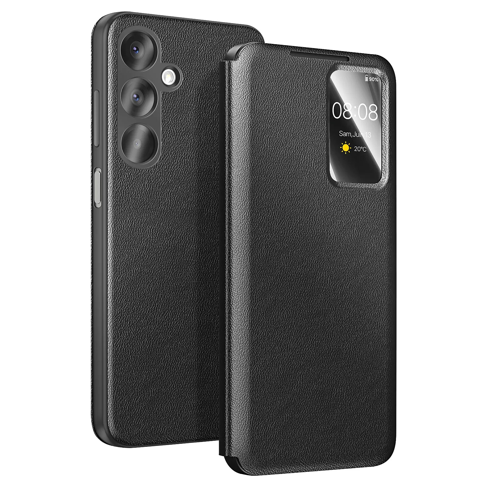 Avizar Étui pour Galaxy A37 avec Fenêtre Smart View et Porte-carte
