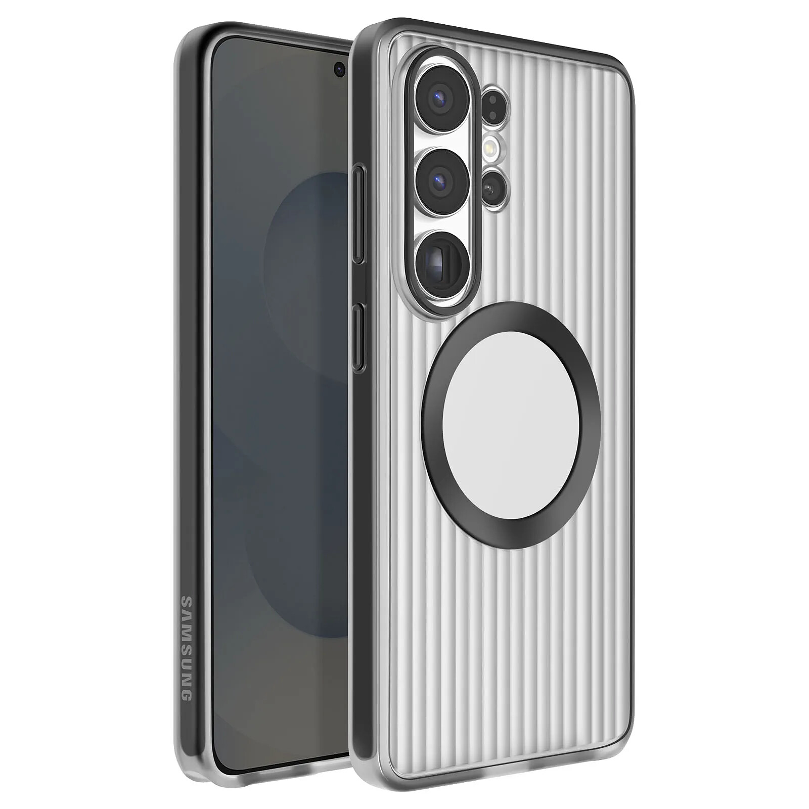 Samsung Coque MagSafe pour Galaxy S26 Ultra Protection Hybride Robuste Angles Renforcés Noir
