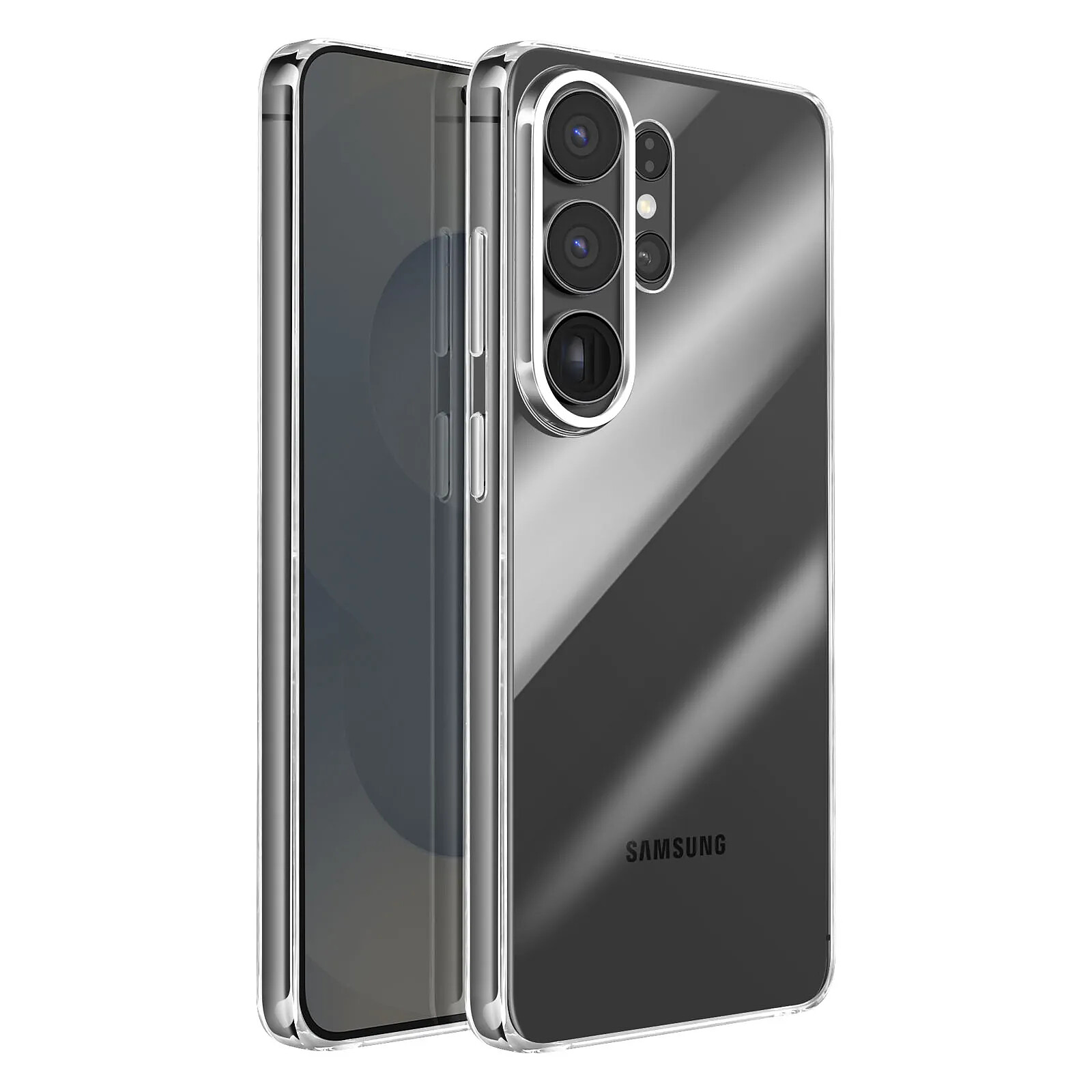 Samsung Coque pour Galaxy S26 Ultra Protection Rigide et Bords Surélevés Antichoc Transparent