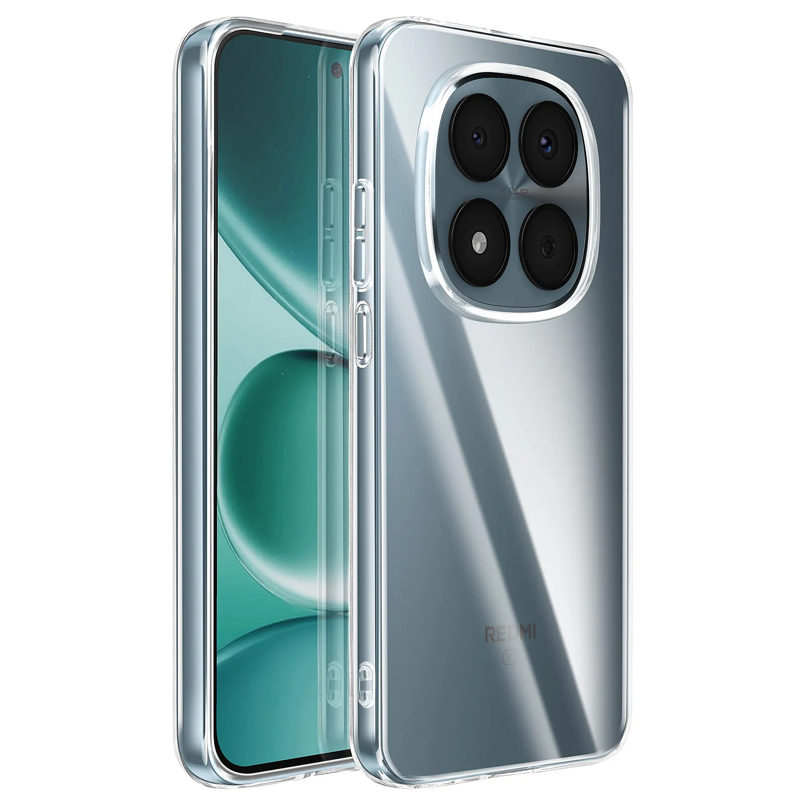 Mayaxess Coque pour Redmi Note 15 Pro 5G en Silicone Souple Antichocs Transparent