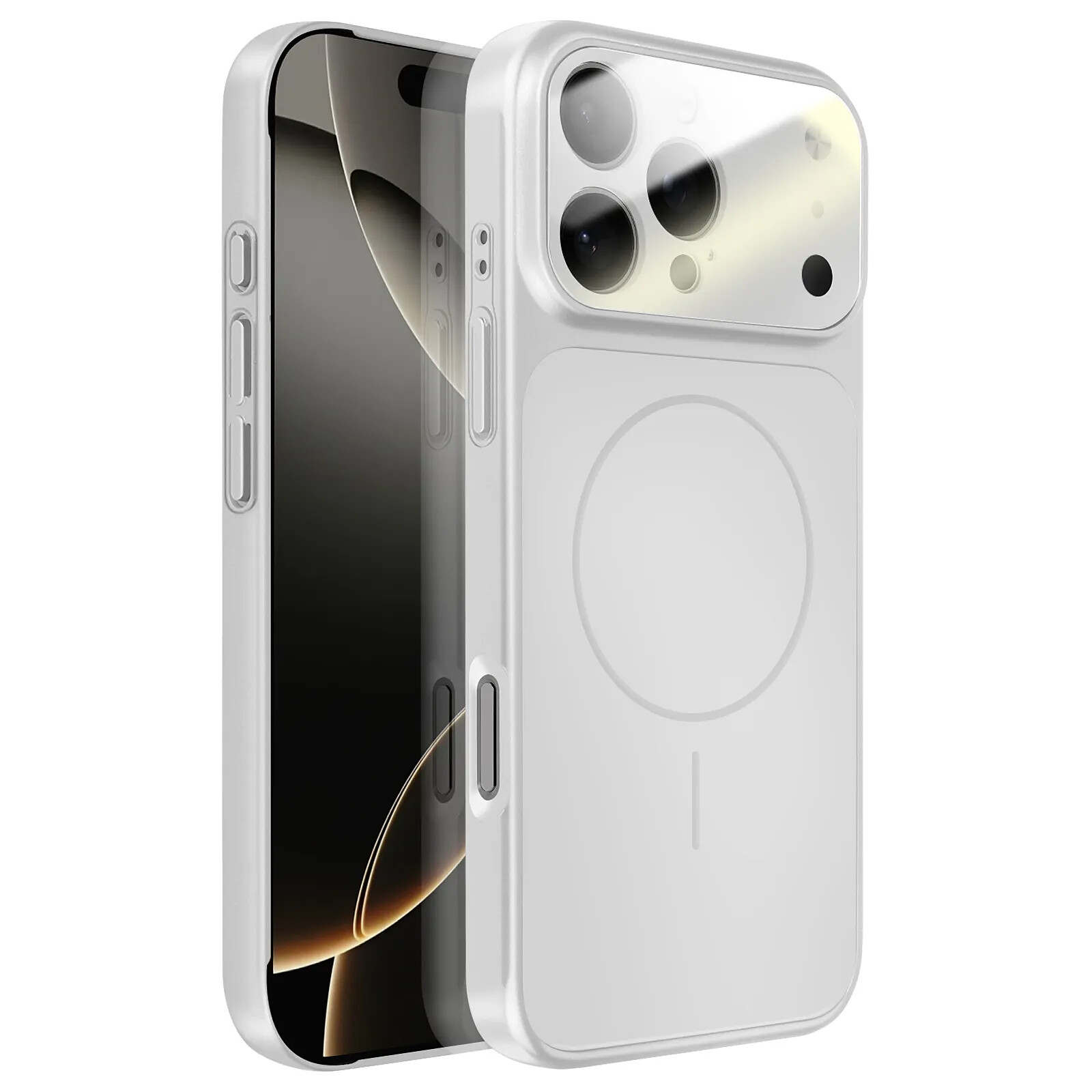 Avizar Coque MagSafe pour iPhone 16 Pro Max Rigide avec Verre Protection Caméra