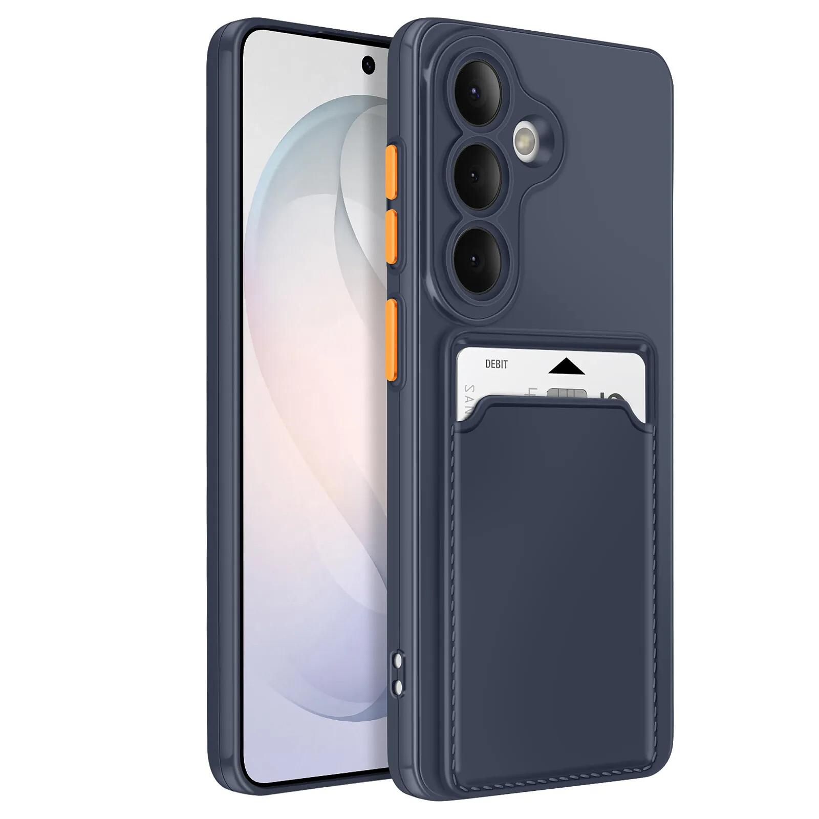 Coque pour Galaxy S26 avec Porte-carte et Protection Caméra Anti-rayures Bleu nuit