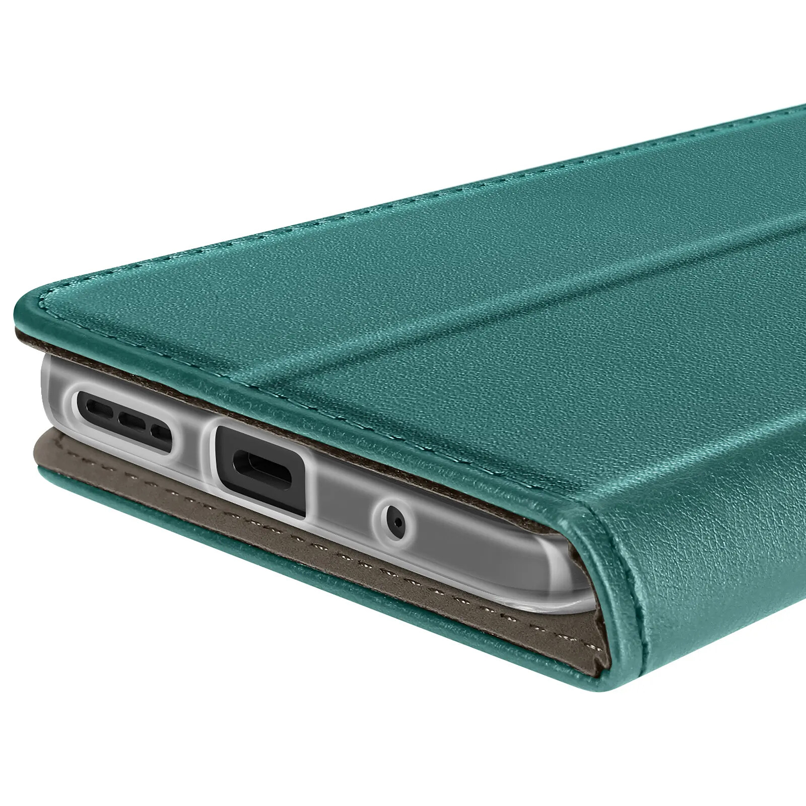WOBURN Leather Folio Cover per Motorola Moto G13, Custodia in Pelle PU