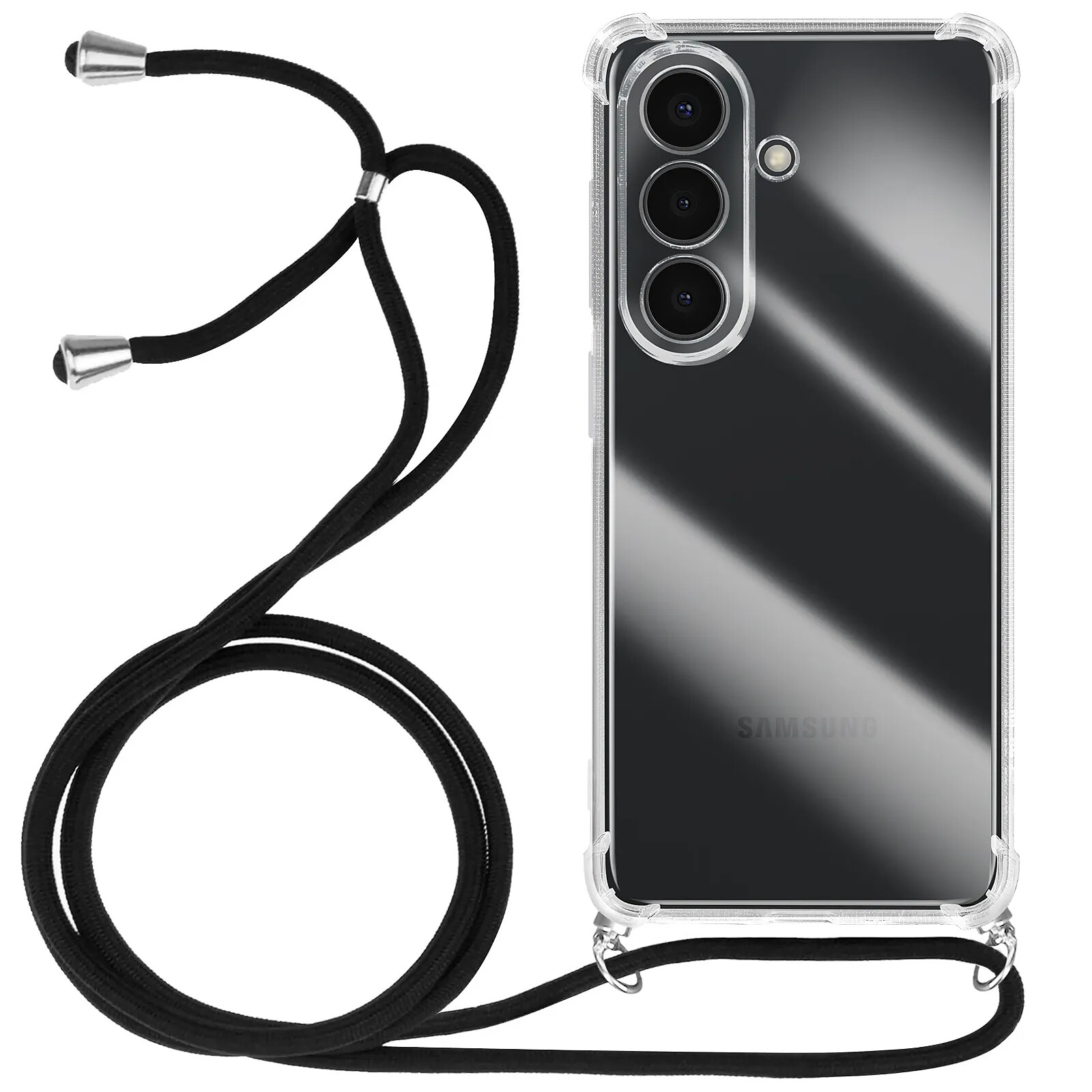 Avizar Coque pour Galaxy S26 Plus en Silicone avec Cordon en Nylon Tressé 70cm