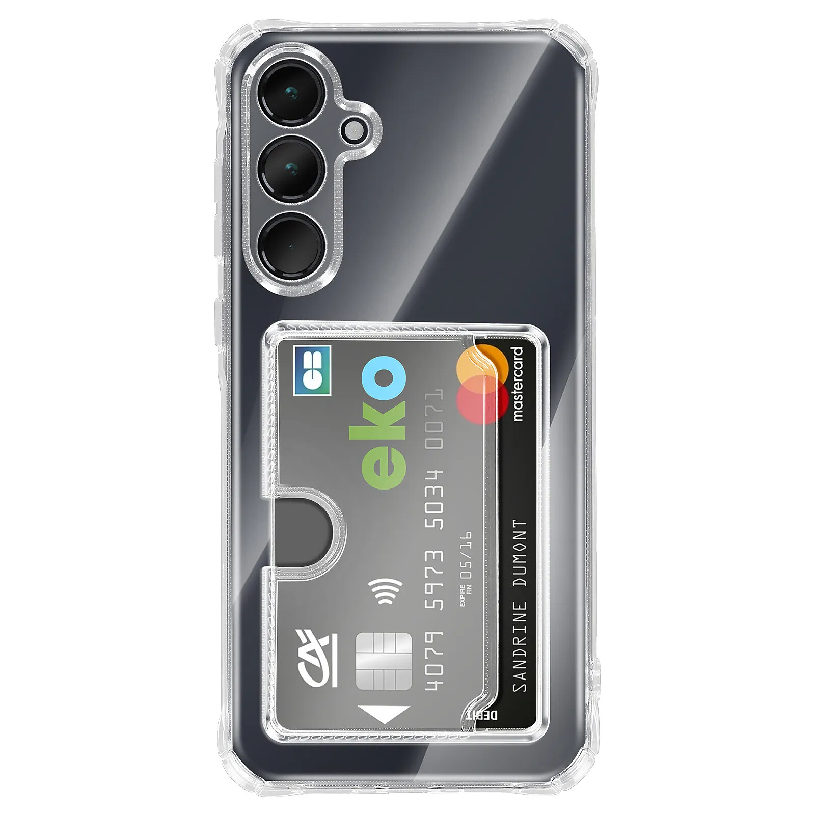 Avizar Coque pour Galaxy A55 avec Porte-cartes Intégré et Coins Renforcés