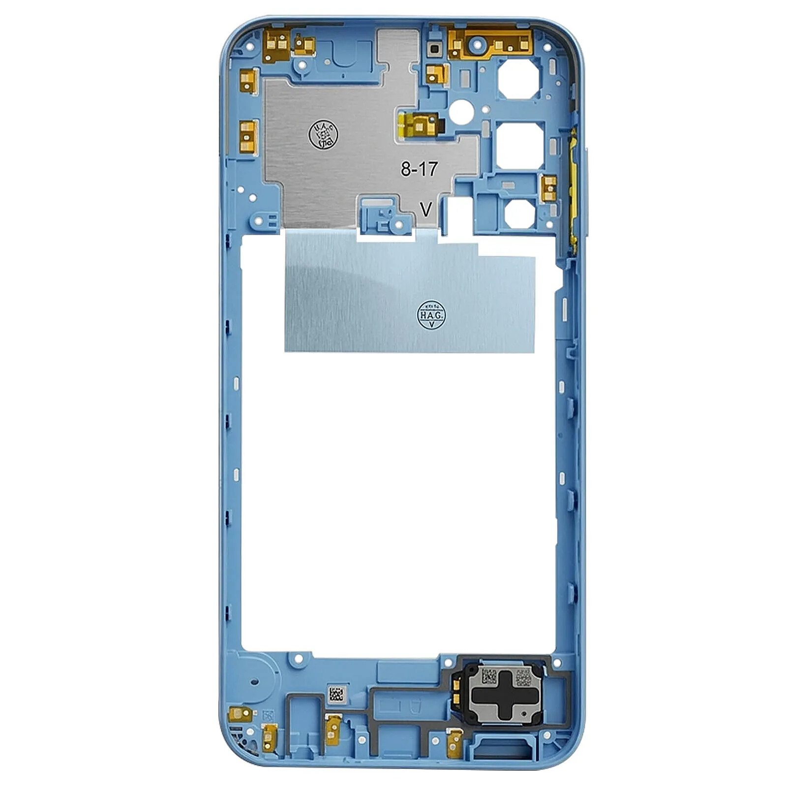 Samsung Châssis Central pour Galaxy A15 5G Structure Durable Service Pack Bleu
