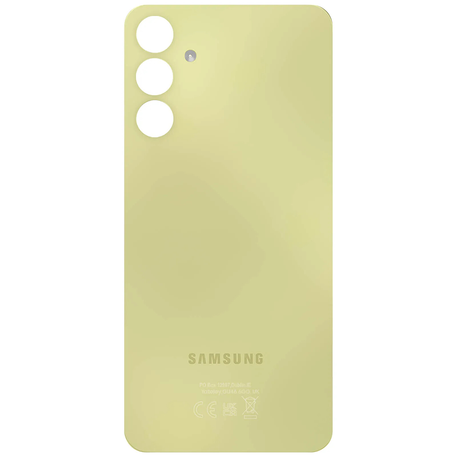 Samsung Cache Batterie de Remplacement pour Galaxy A15 4G Service Pack avec Adhésif Vert citron