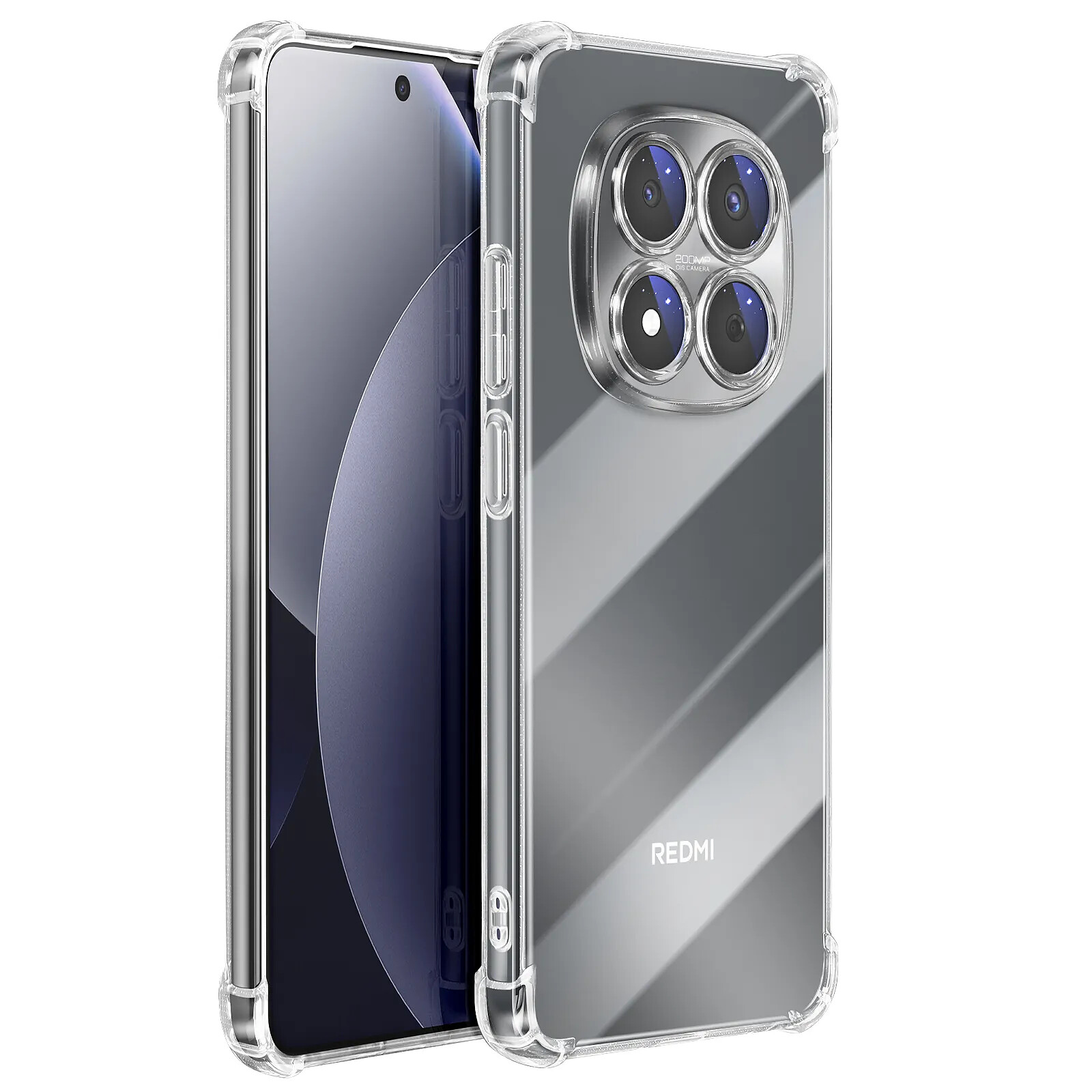 Mayaxess Coque pour Redmi Note 15 Pro 4G en Silicone avec Coins Renforcés Antichocs Transparent
