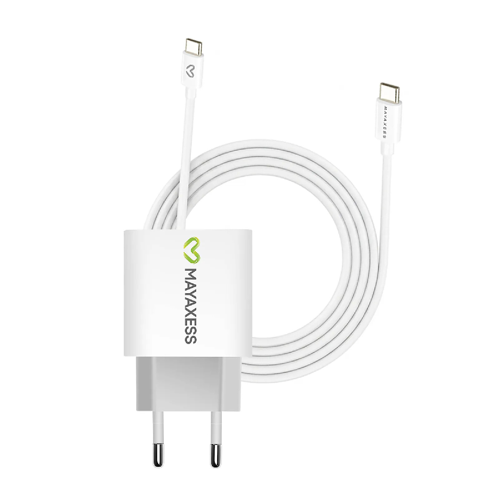 Mayaxess Chargeur Secteur pour Galaxy Z Fold 6 20W + Câble USB-C 1m Blanc