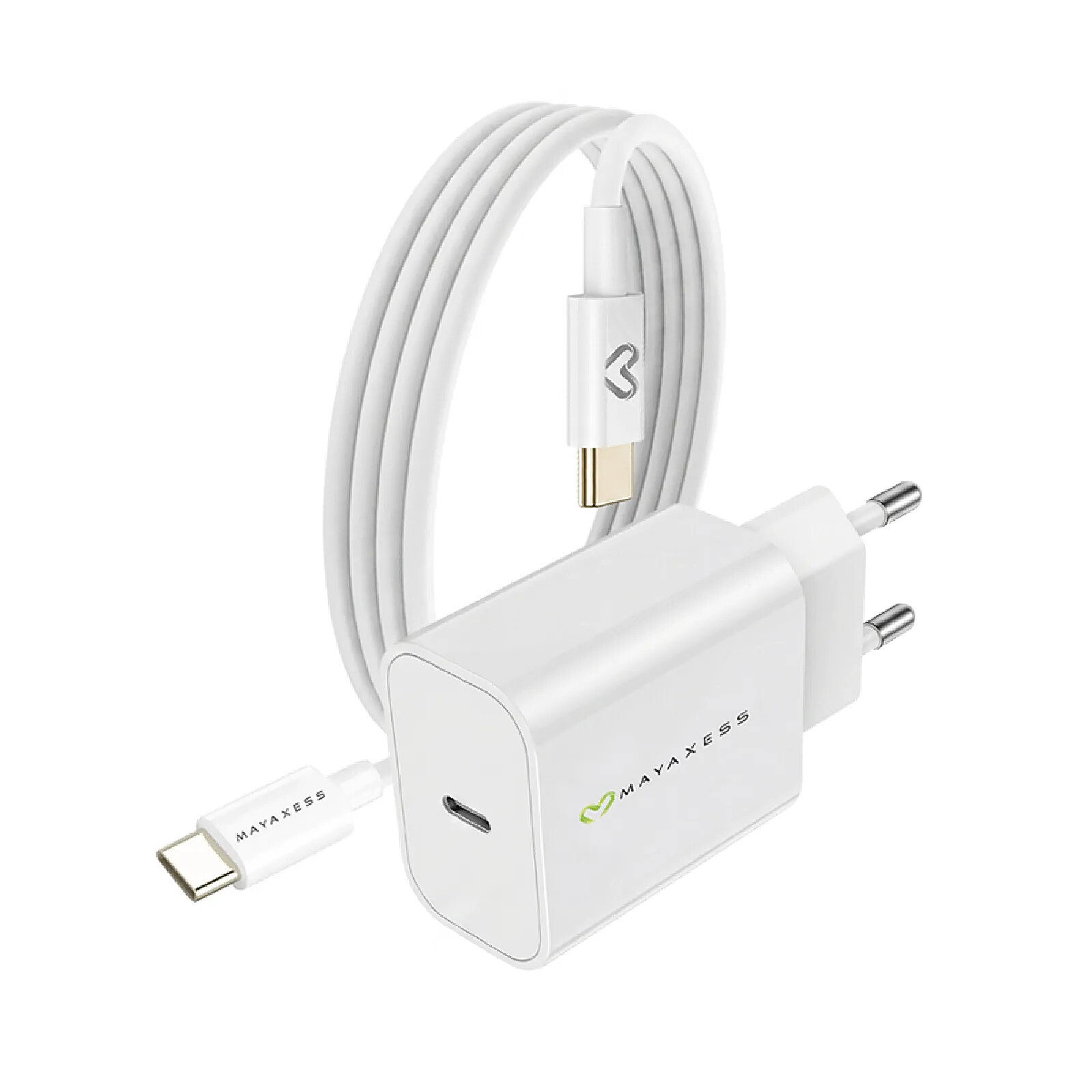 Mayaxess Chargeur Secteur pour Xiaomi 17 Ultra 20W + Câble USB-C 1m Blanc