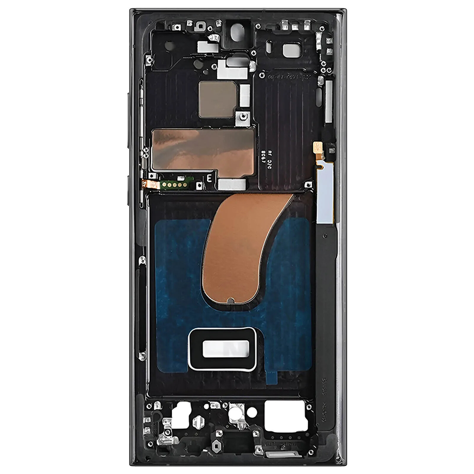 Clappio Châssis Central de Remplacement pour Samsung Galaxy S23 Ultra