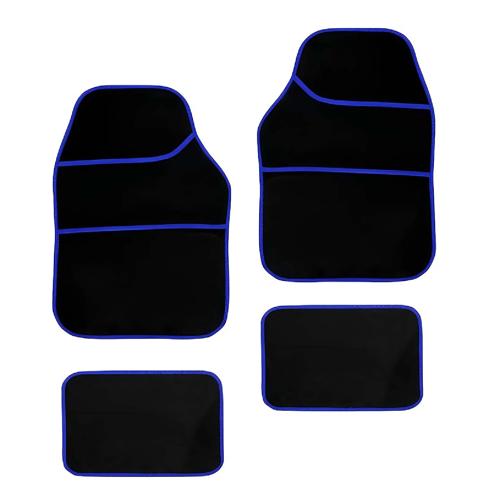 Avizar Tapis de Sol Voiture 4 pièces Universels en PVC Floqué Antidérapant