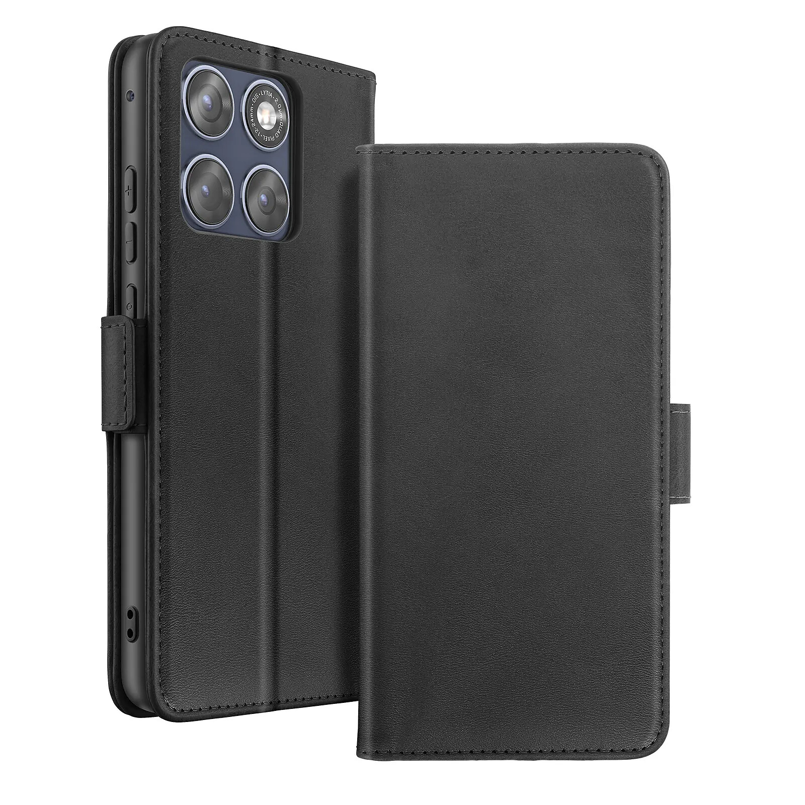 Avizar Étui Portefeuille pour Motorola Edge 70 Fusion à Effet Patiné avec Support