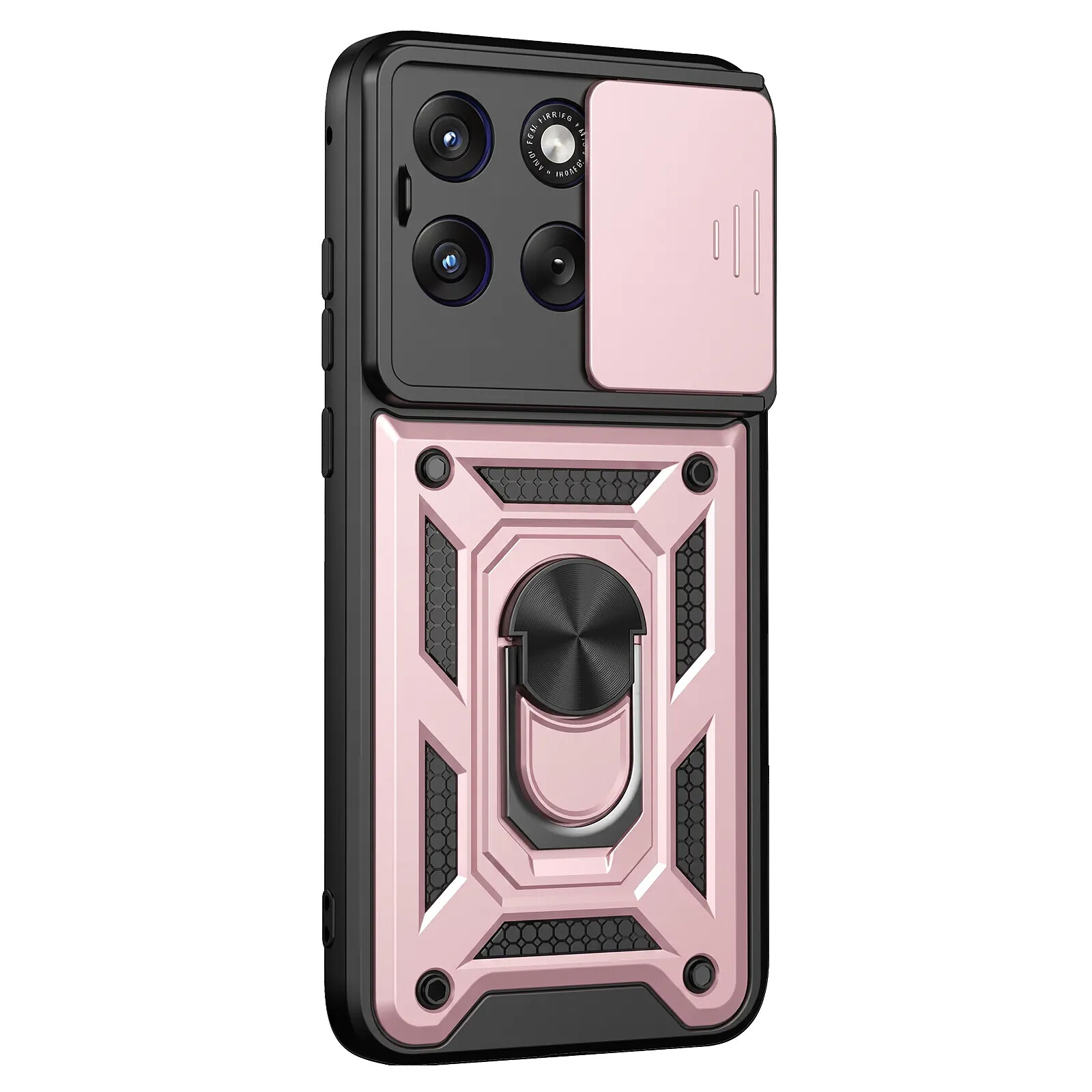Avizar Coque pour Motorola Edge 70 Fusion avec Bague Support et Cache Caméra Coulissant