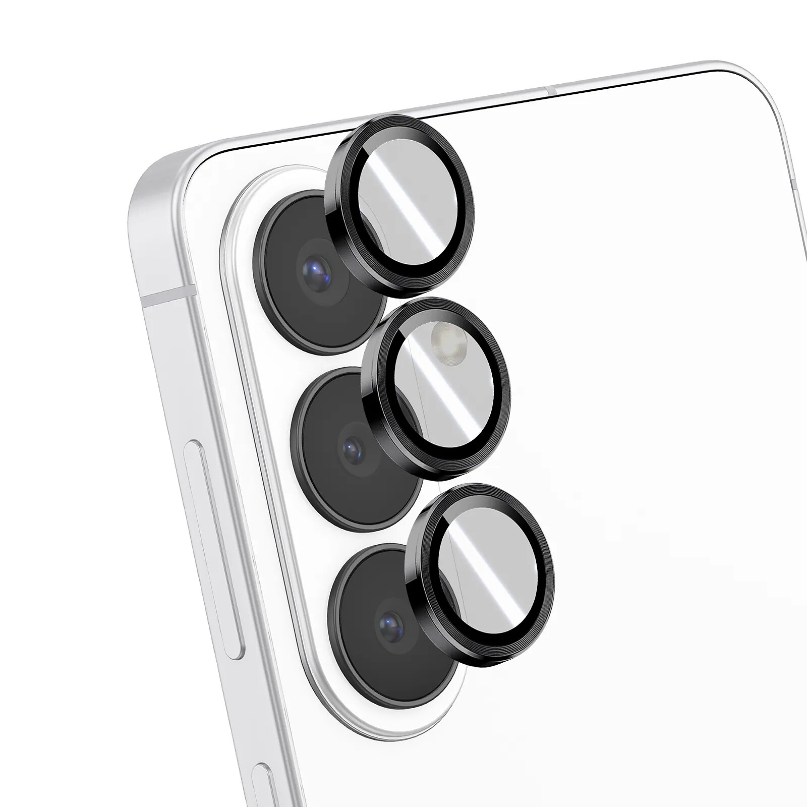 Blue Star Protection d'Objectif Caméra pour Galaxy S26 Plus avec Applicateur Noir / Transparent