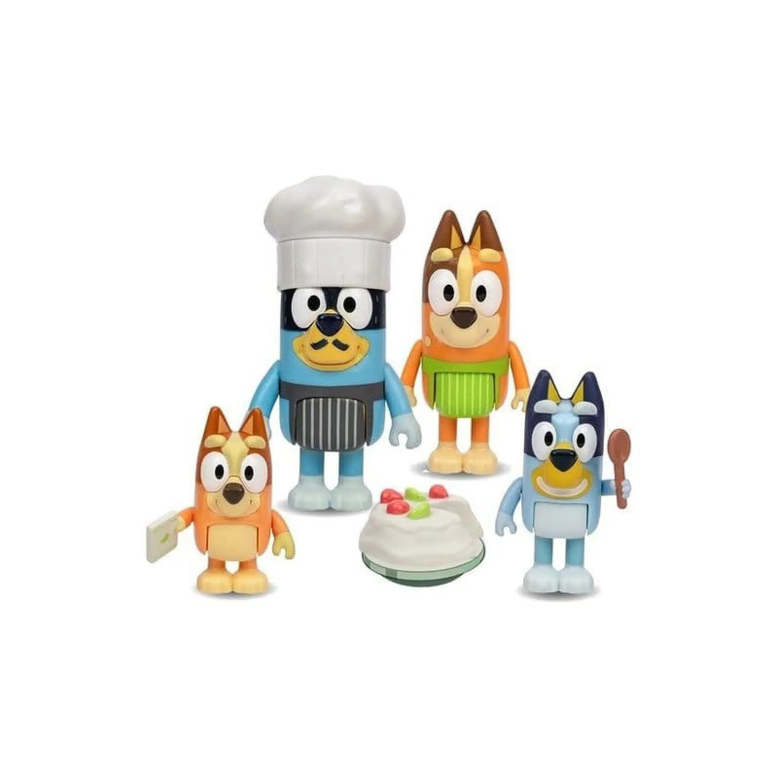 Bluey - Pack 4 figurines Bluey Lets Play Chef Pavlova
