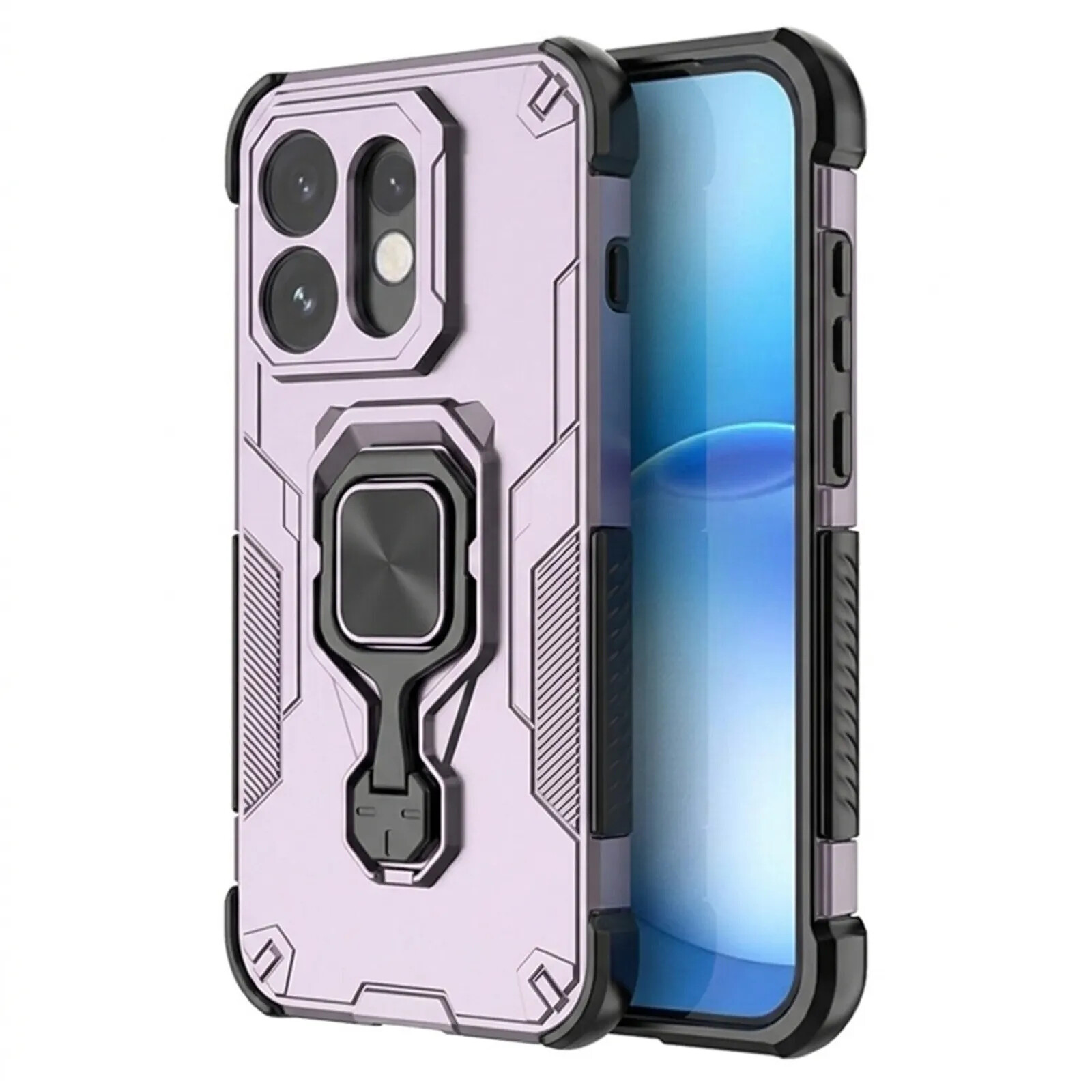 Avizar Coque pour Oppo Reno 16 Antichoc avec Anneau Magnétique Support