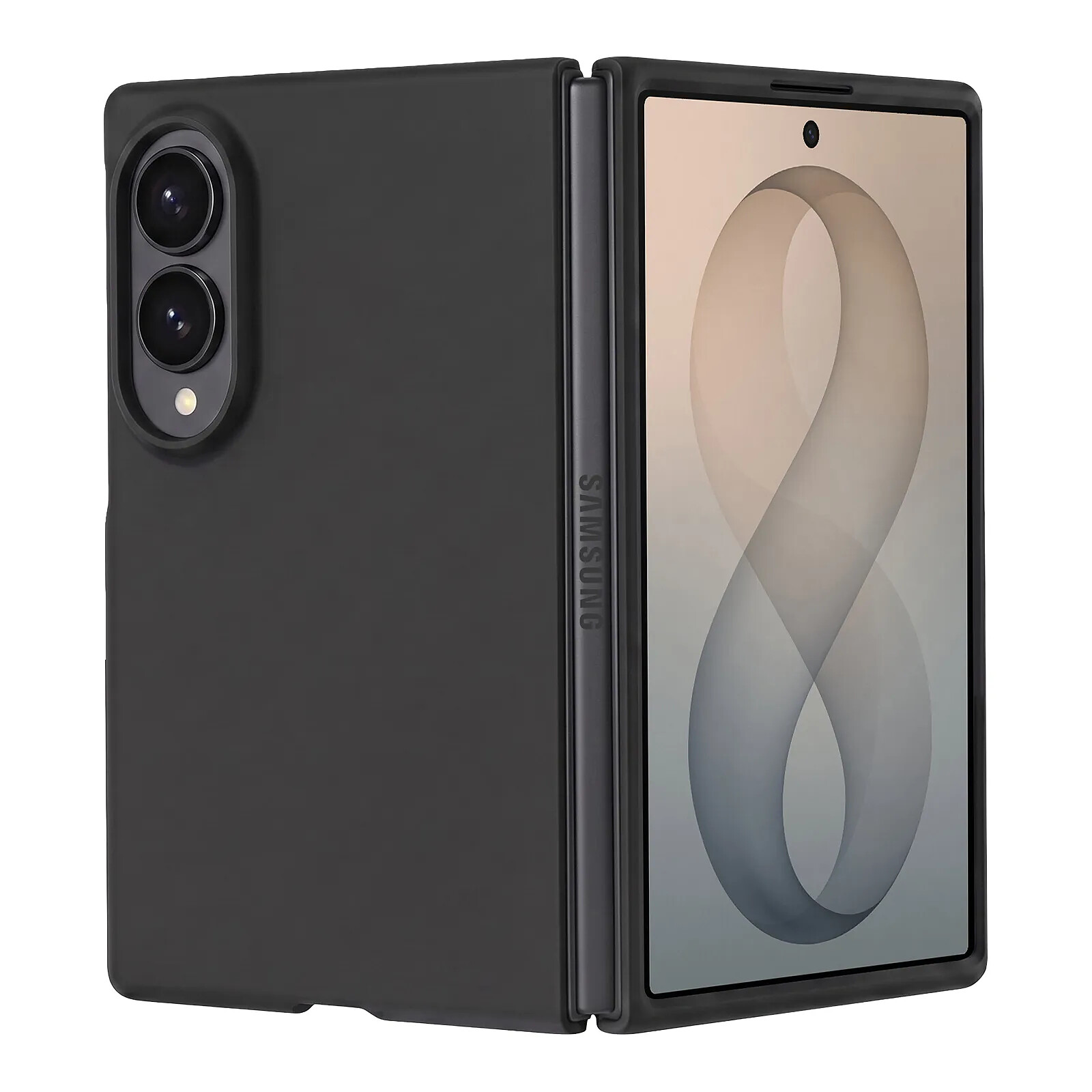 Coque pour Galaxy Z Fold 8 Protection Rigide avec Bordures Métalliques Noir
