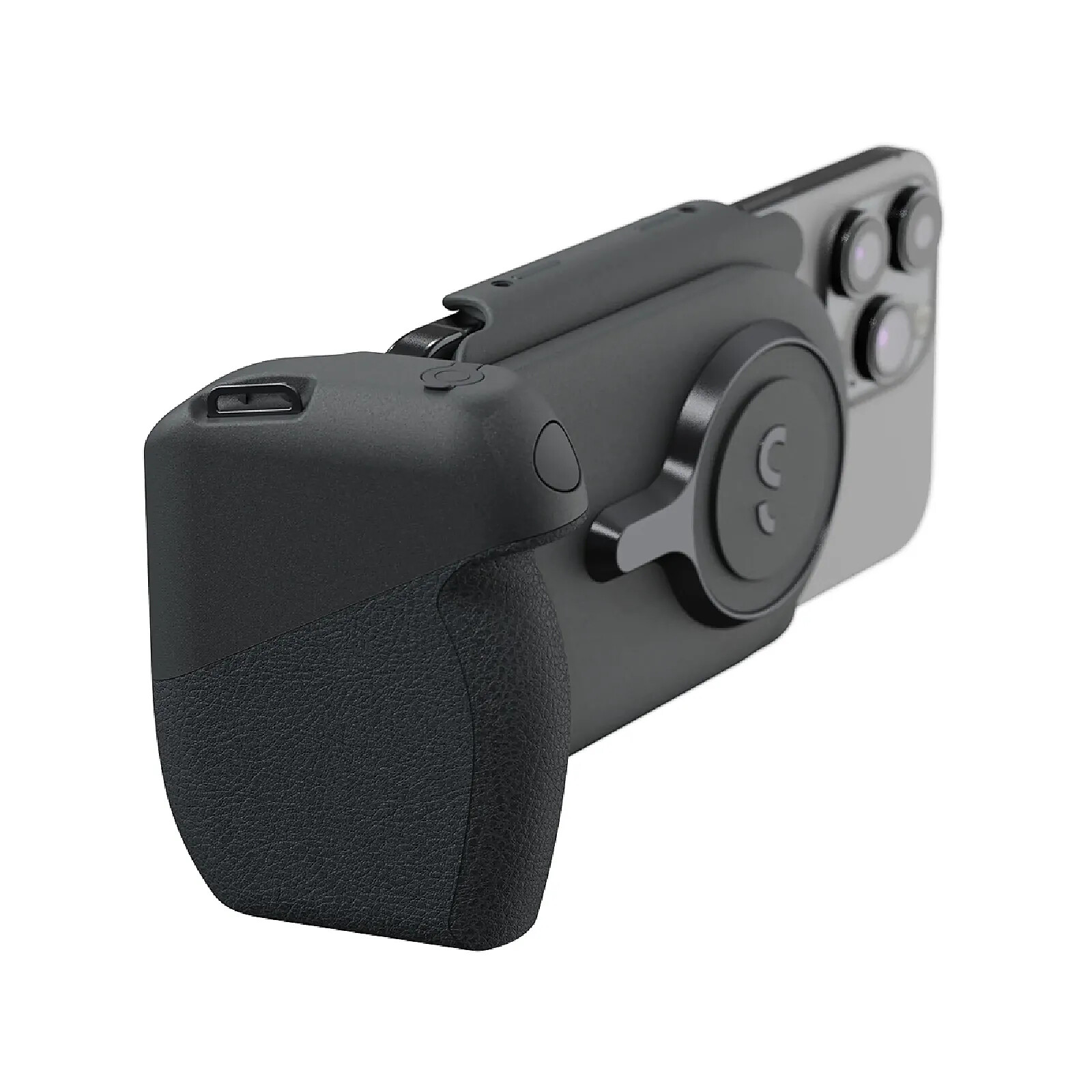 ShiftCam Support PopGrip pour Smartphone Batterie 6400 mAh avec Charge Sans Fil Qi2 Gris anthracite