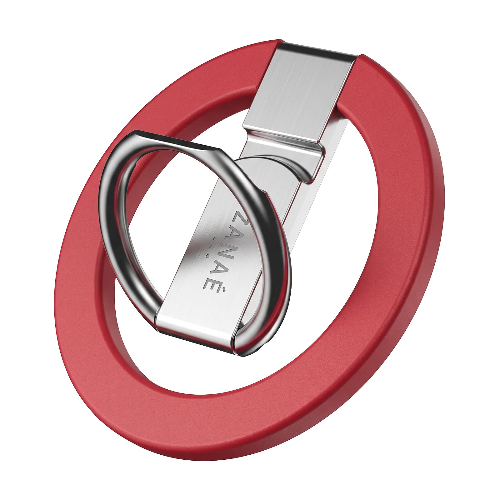 Zanaé Support et Bague Magnétique Compatible iPhone MagSafe / PixelSnap Pliable Rouge