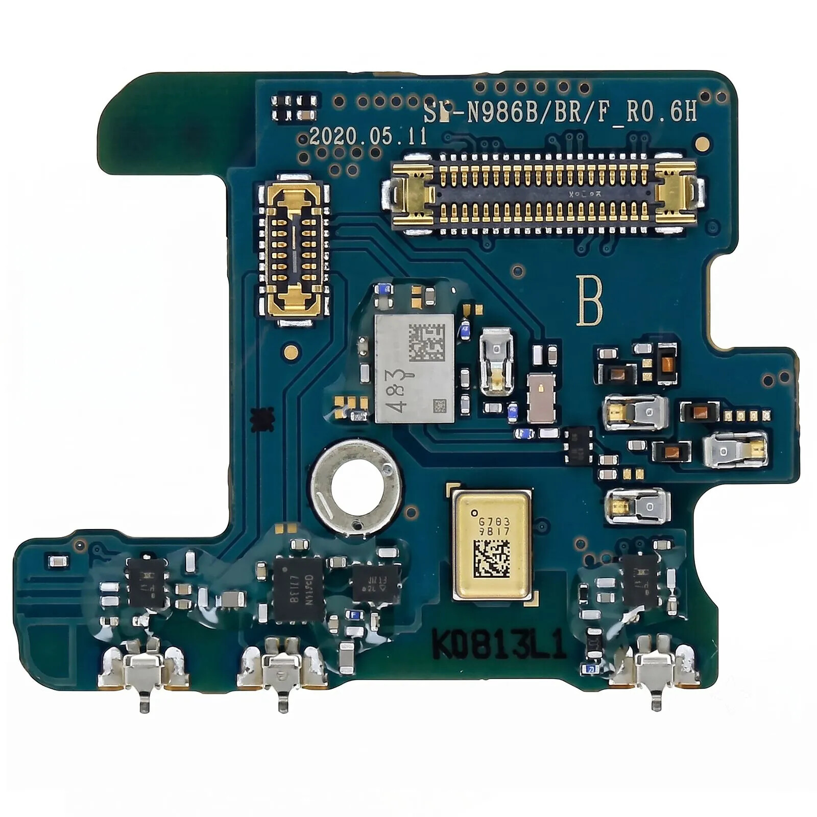 Samsung Module Microphone et Antenne Réseau pour Galaxy Note 20 Ultra Service Pack Noir