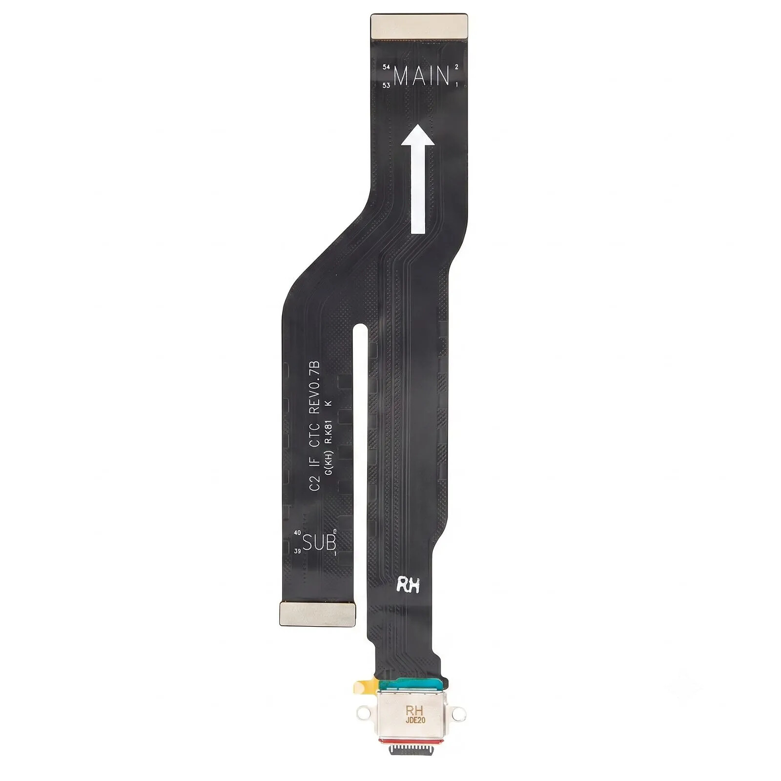 Samsung Nappe de Connecteur de Charge pour Galaxy Note 20 Ultra Original Démontée Noir