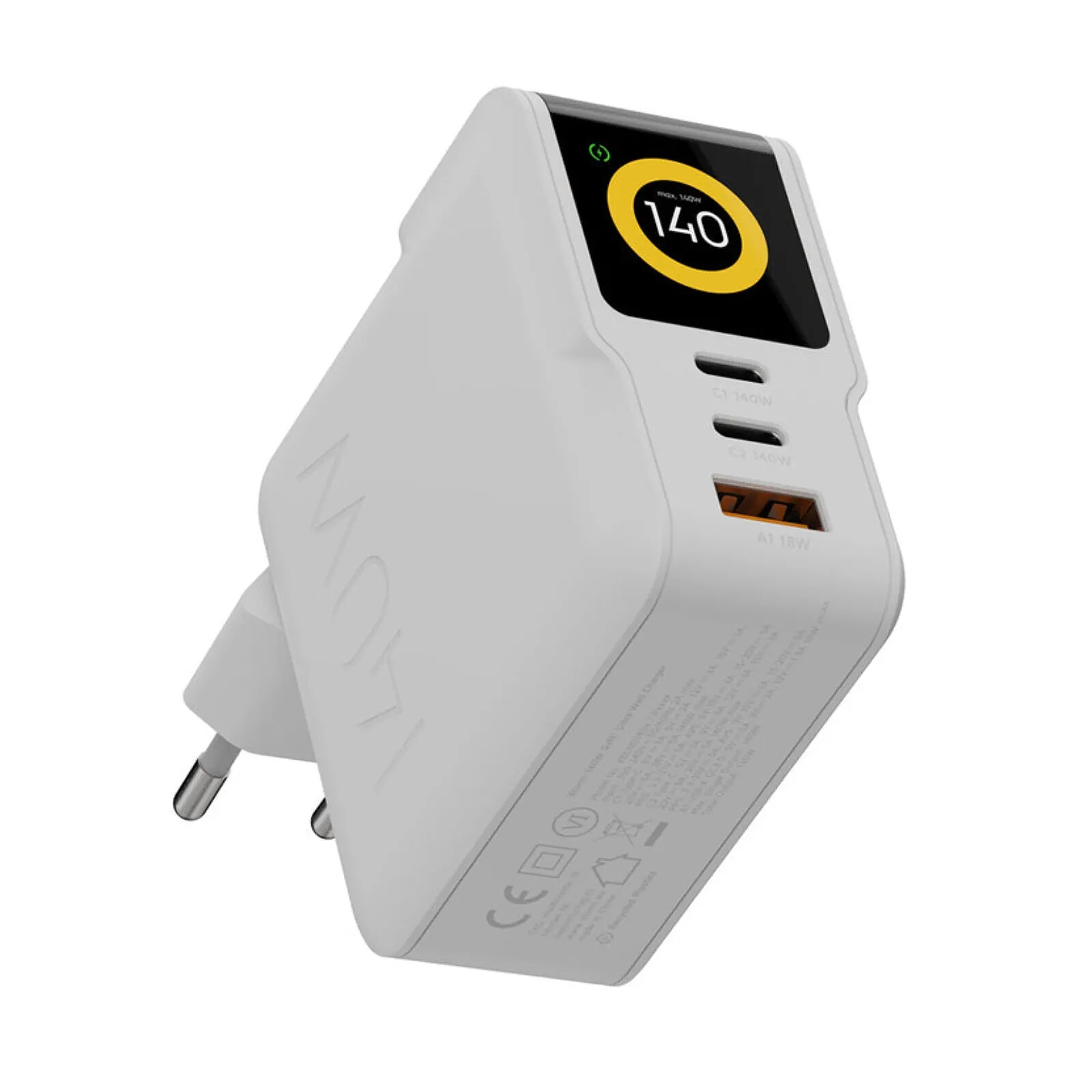 Xtorm Chargeur Secteur GaN 2 USB-C PD 140W / USB-A QC 18W avec Écran ...