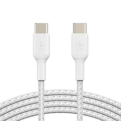 Belkin Câble USB-C vers USB-C renforcé 60 W (Blanc) - 1 m