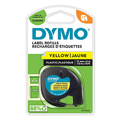 DYMO LetraTAG Ruban d'étiquettes Noir sur Jaune