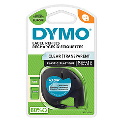DYMO LetraTAG Ruban d'étiquettes Noir sur Transparent