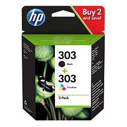 HP 303 (3YM92AE) - Pack de 2 cartouches d'encre Noir/3 Couleurs