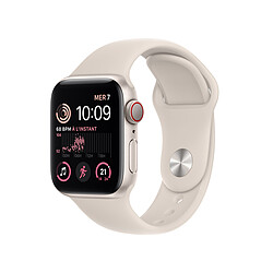Apple Watch SE GPS + Cellular (2022) Starlight Aluminium Bracelet Sport Starlight 40 mm