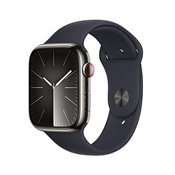 Apple Watch Series 9 GPS + Cellular Acero Inoxidable Grafito Correa Sport Band Medianoche S/M 45 mm