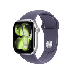 Apple Watch Series 11 GPS 42 mm Aluminium Argent Bracelet Sport Violet S/M