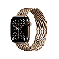 Apple Watch Series 11 GPS + Cellular 42 mm Titane Or Bracelet Milanais Or