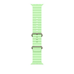 Apple Bracelet Océan 49 mm finition titane naturel Vert Fluo