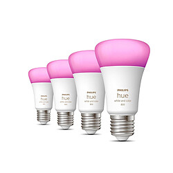 Philips Hue White and Color E27 A60 9 W Bluetooth x 4