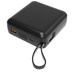 Akashi Batterie de Secours Cable 22.5W Charge Rapide (Noir)