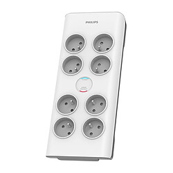 Philips multiprise parasurtenseur (8 prises secteur)