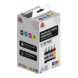 UPrint ET102UPP4 Pack de Bouteilles d'encre compatibles Epson 102 EcoTank (CMJN)