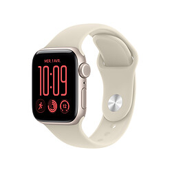 Apple Watch SE 3 GPS + Cellular 40 mm Aluminium Lumière Stellaire Bracelet Sport Sable S/M