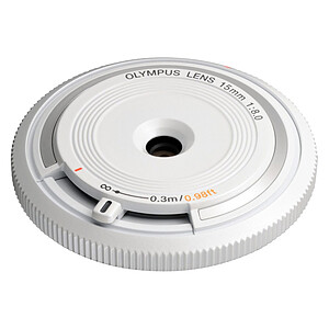 Olympus V325010WE000 Objectif optique pancake 15 mm Blanc 