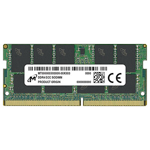 Micron SO-DIMM DDR4 ECC 32 Go 3200 MHz CL22 2Rx8 16 Gbit - MTA18ASF4G72HZ-3G2F1

