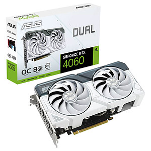 ASUS Dual GeForce RTX 4060 White OC Edition 8 Go